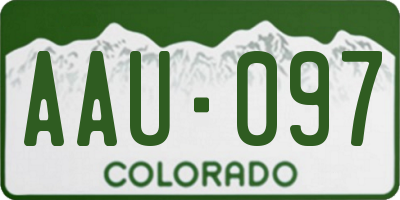CO license plate AAU097