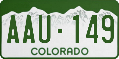 CO license plate AAU149
