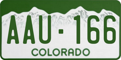 CO license plate AAU166