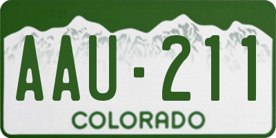 CO license plate AAU211