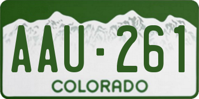 CO license plate AAU261