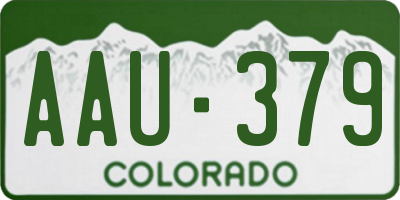 CO license plate AAU379