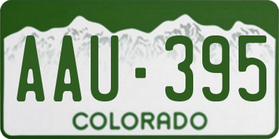 CO license plate AAU395