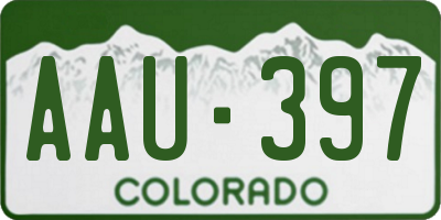 CO license plate AAU397