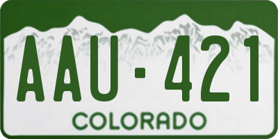 CO license plate AAU421