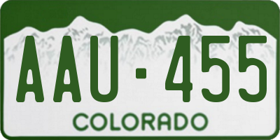 CO license plate AAU455