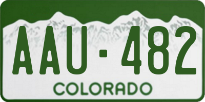 CO license plate AAU482