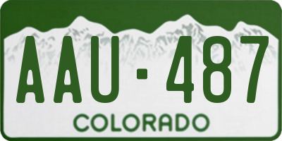 CO license plate AAU487