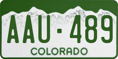 CO license plate AAU489