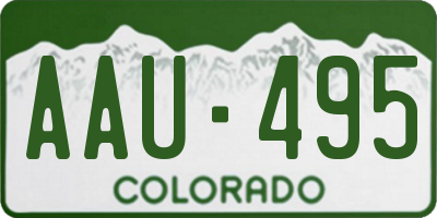 CO license plate AAU495