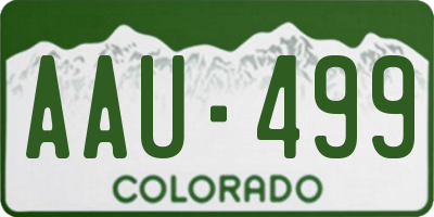 CO license plate AAU499