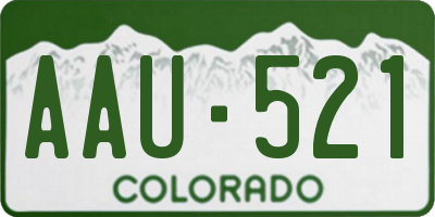 CO license plate AAU521