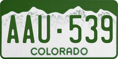 CO license plate AAU539