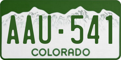 CO license plate AAU541