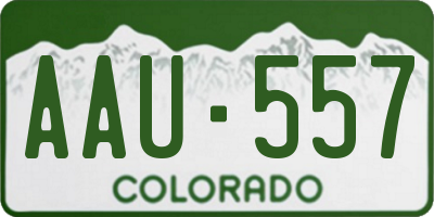 CO license plate AAU557
