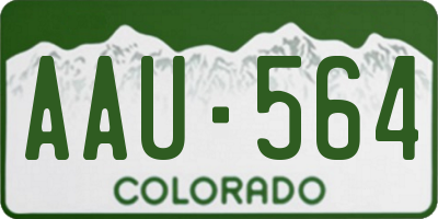 CO license plate AAU564