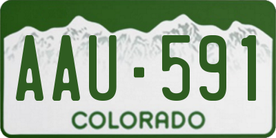 CO license plate AAU591