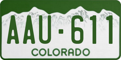 CO license plate AAU611