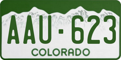 CO license plate AAU623