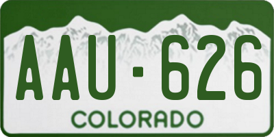 CO license plate AAU626