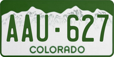 CO license plate AAU627