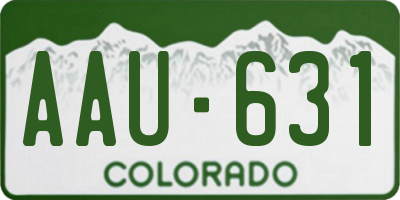 CO license plate AAU631