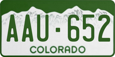 CO license plate AAU652