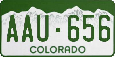 CO license plate AAU656