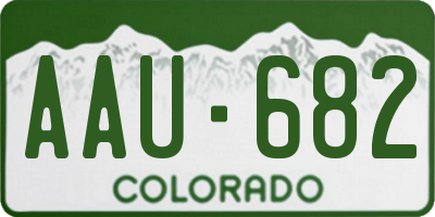 CO license plate AAU682