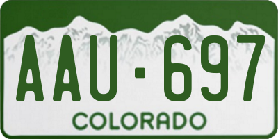 CO license plate AAU697