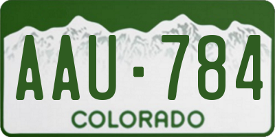 CO license plate AAU784