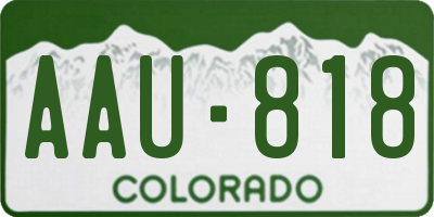CO license plate AAU818