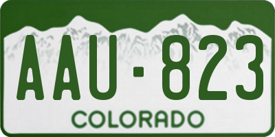 CO license plate AAU823