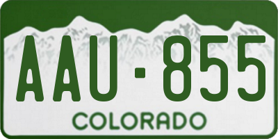CO license plate AAU855
