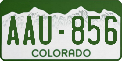 CO license plate AAU856