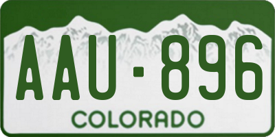 CO license plate AAU896