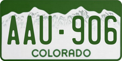 CO license plate AAU906
