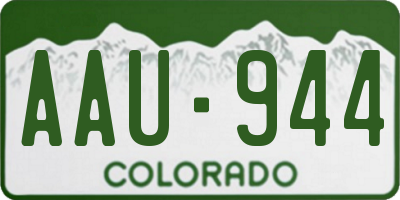 CO license plate AAU944