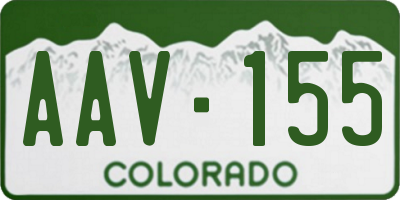CO license plate AAV155