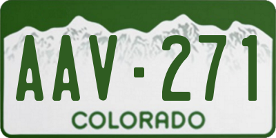 CO license plate AAV271