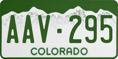 CO license plate AAV295