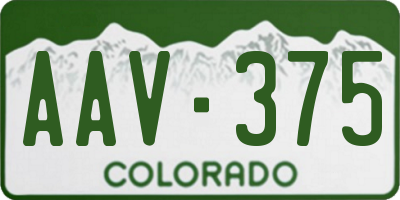 CO license plate AAV375