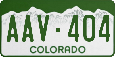 CO license plate AAV404