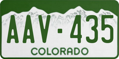 CO license plate AAV435