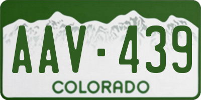 CO license plate AAV439