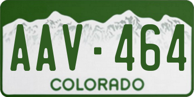 CO license plate AAV464