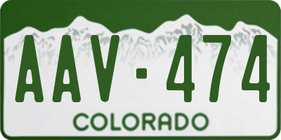CO license plate AAV474