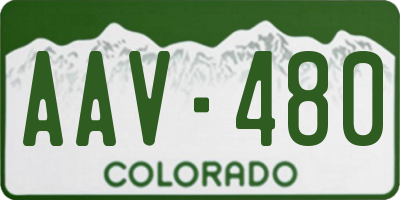 CO license plate AAV480
