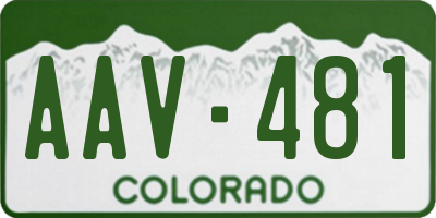 CO license plate AAV481