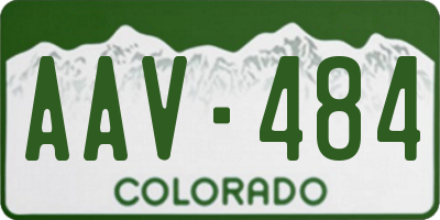 CO license plate AAV484
